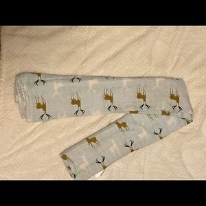 Christmas/Deer muslin swaddle.